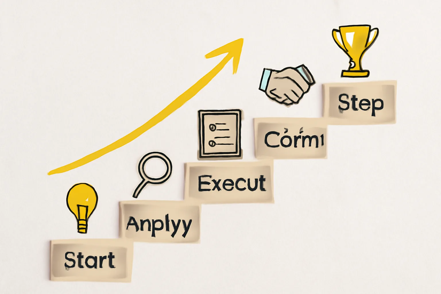 Infographic illustrating steps to success in franchising.