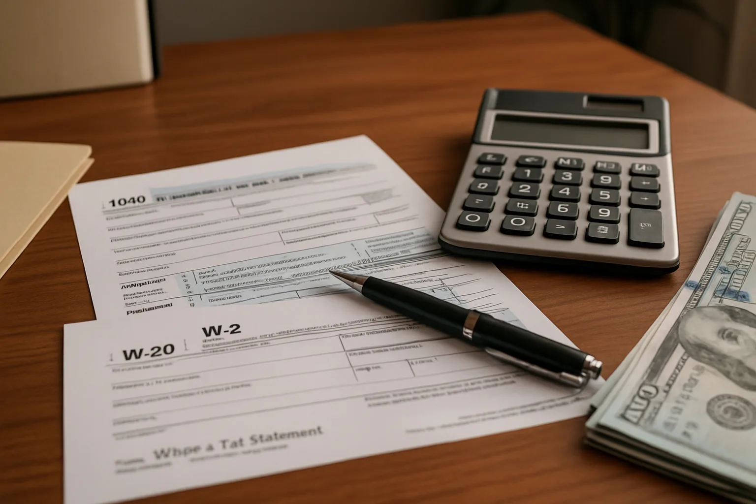 Image representing tax refund process for employees.