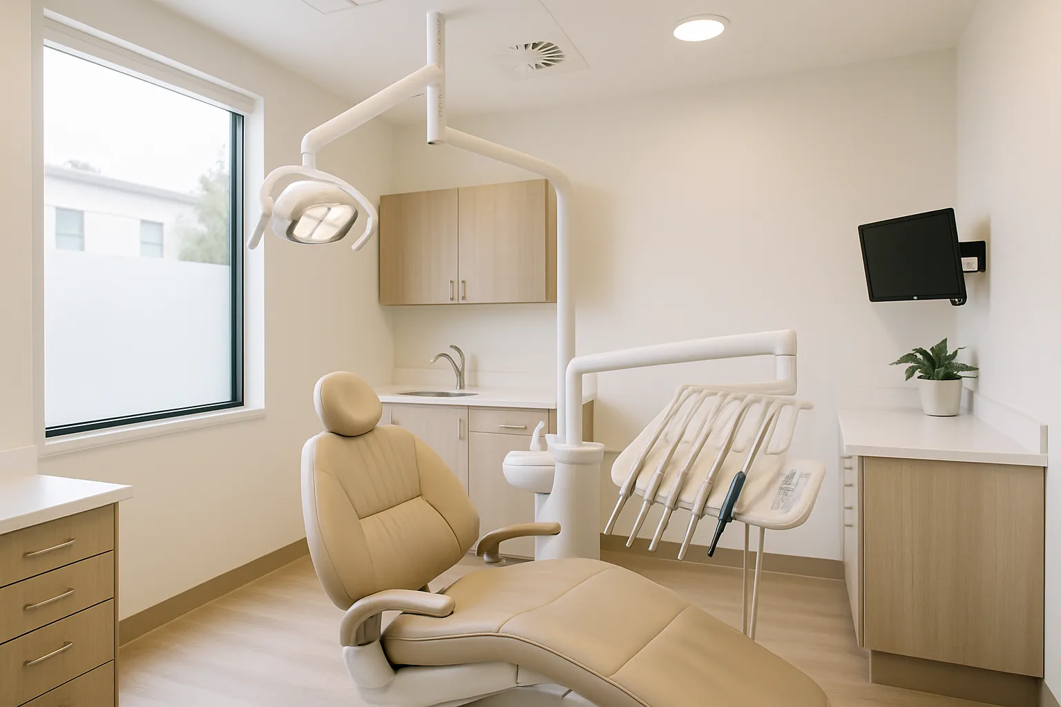 A modern dental clinic interior.