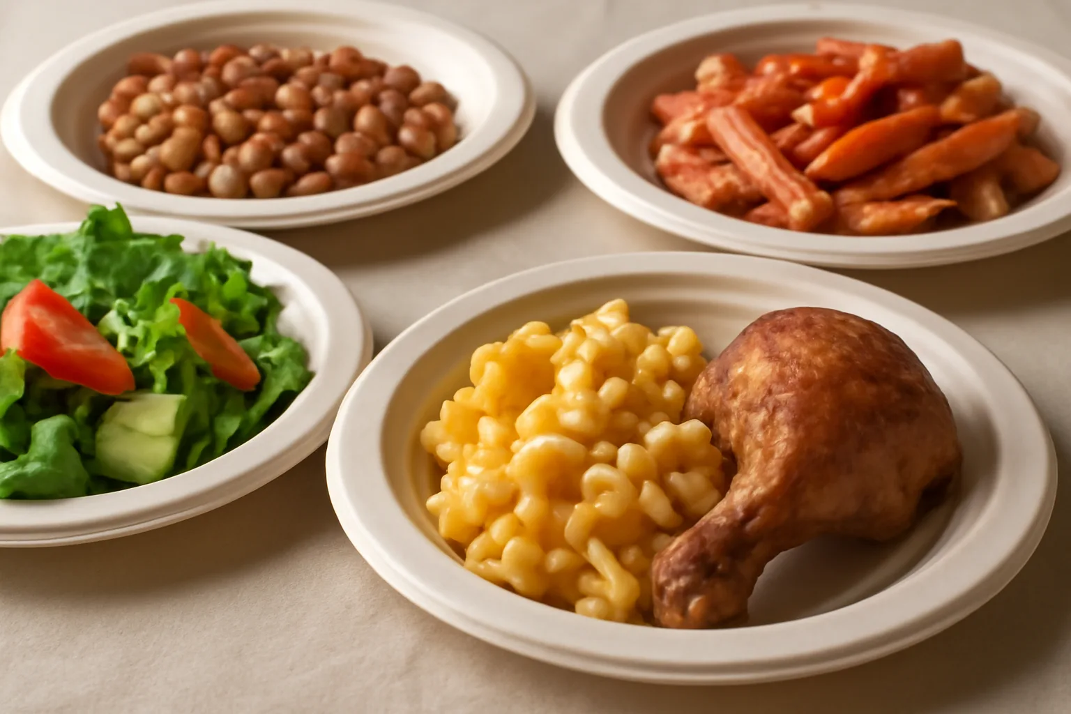 Elegant disposable plates set on a festive table.
