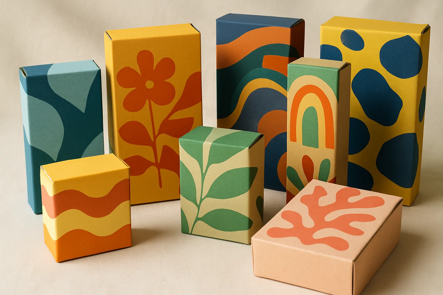 Cardboard packaging printing process.