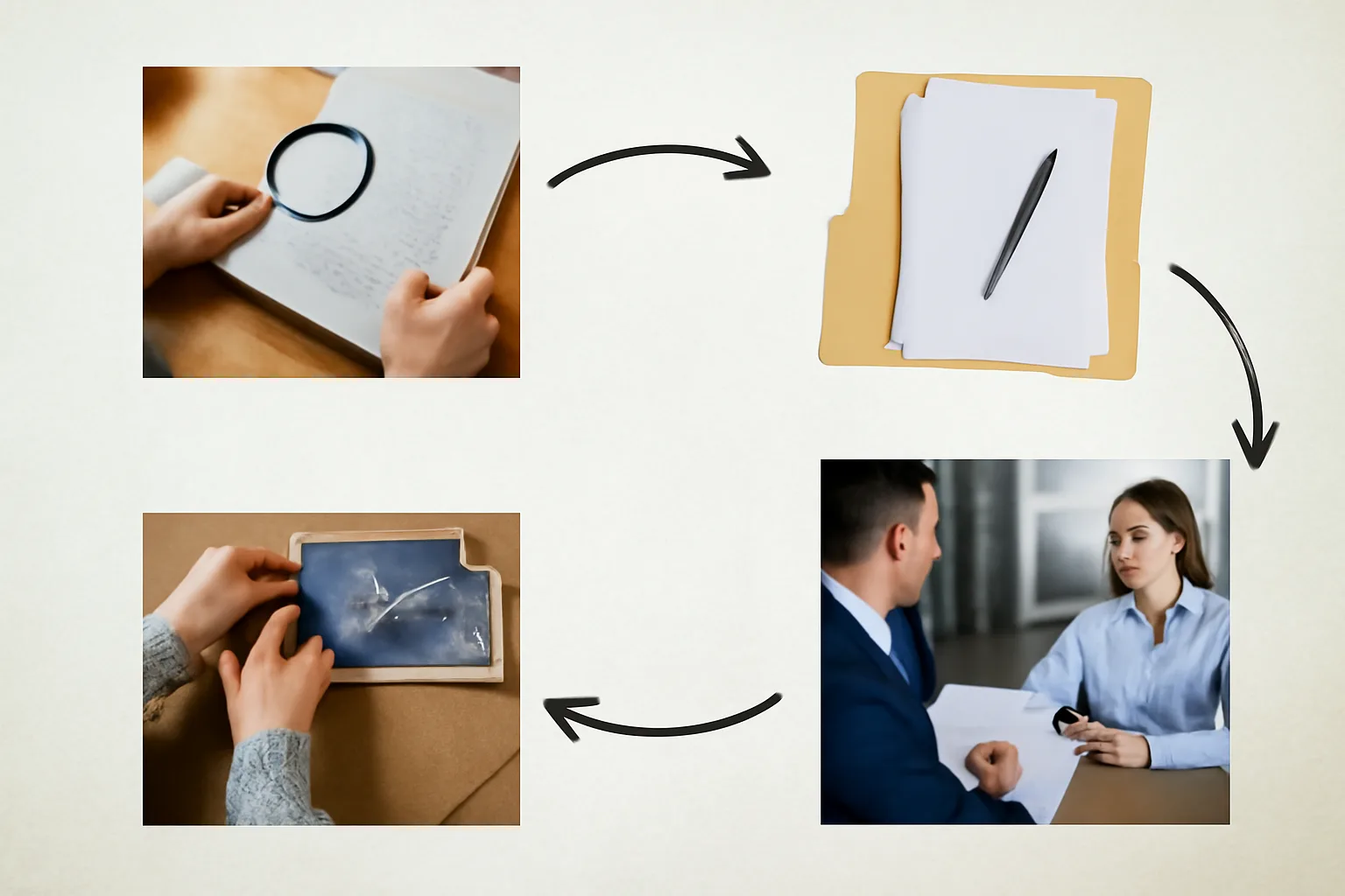 Infographic showing the investigation process.