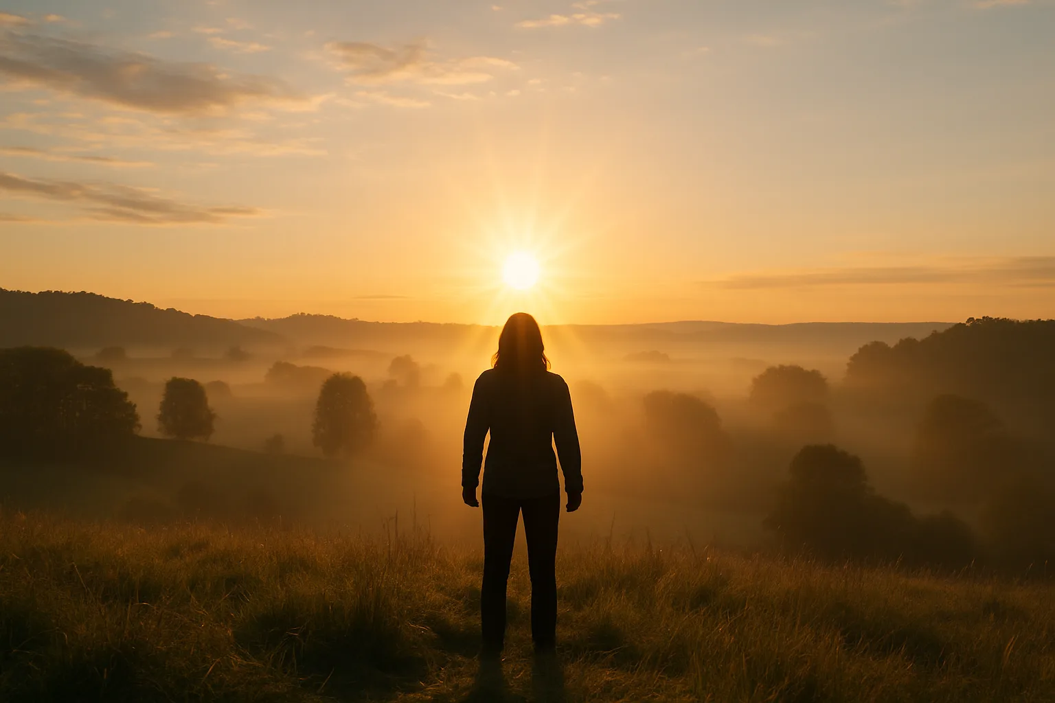 A peaceful scene depicting personal empowerment.