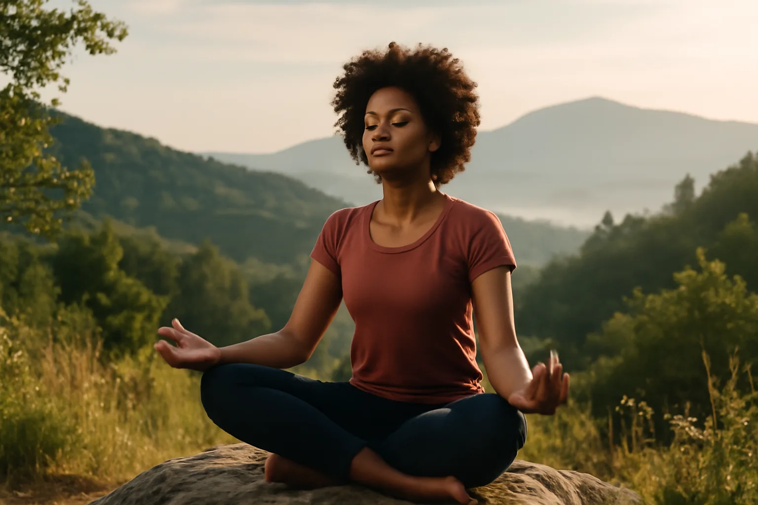 A peaceful scene depicting personal empowerment.