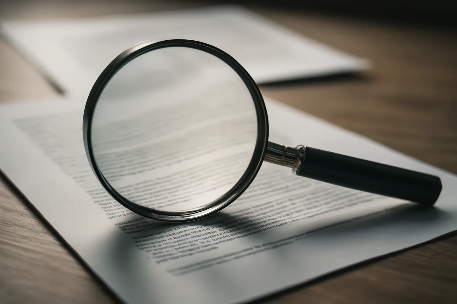 A private investigator examining evidence.
