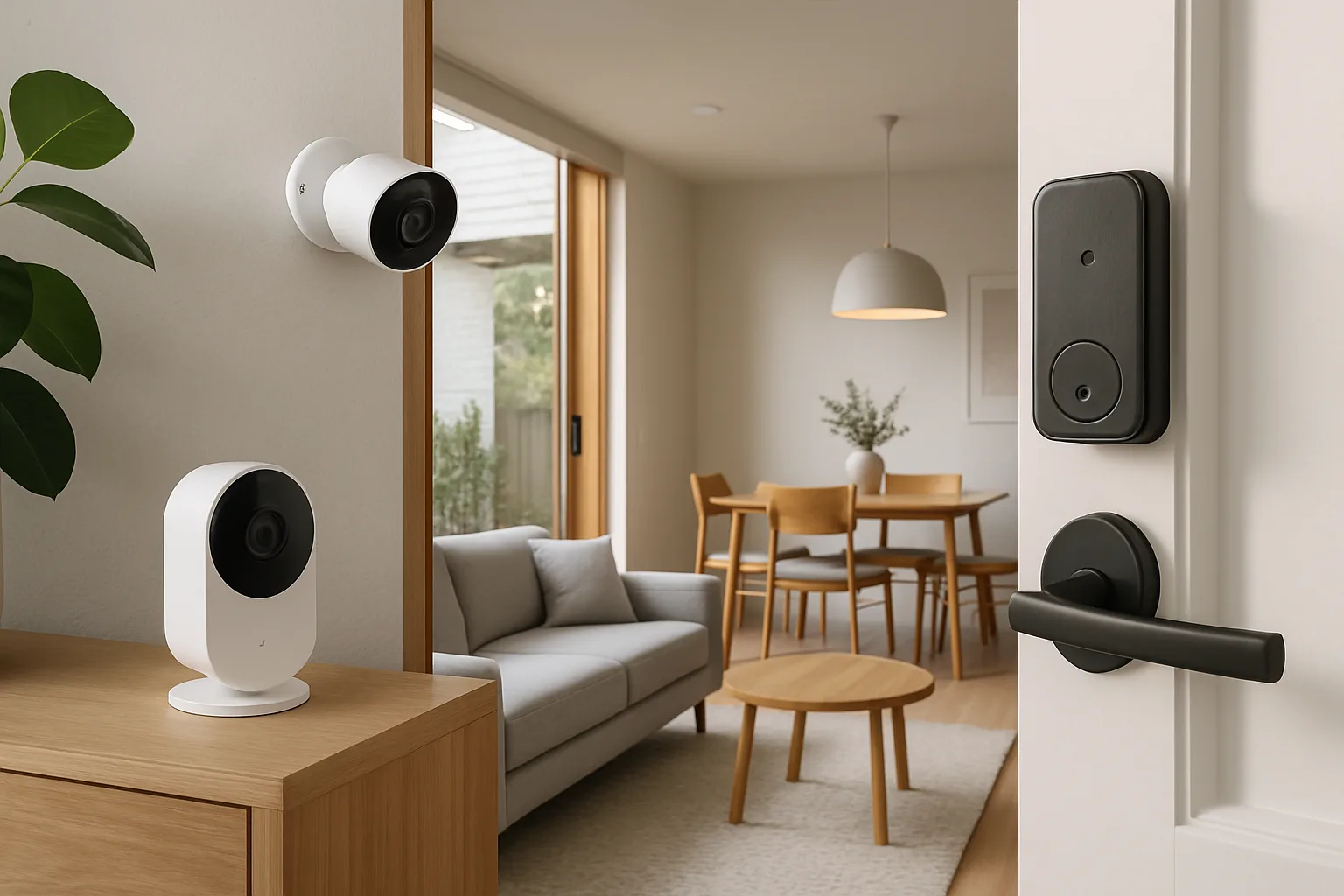 A modern home security setup.