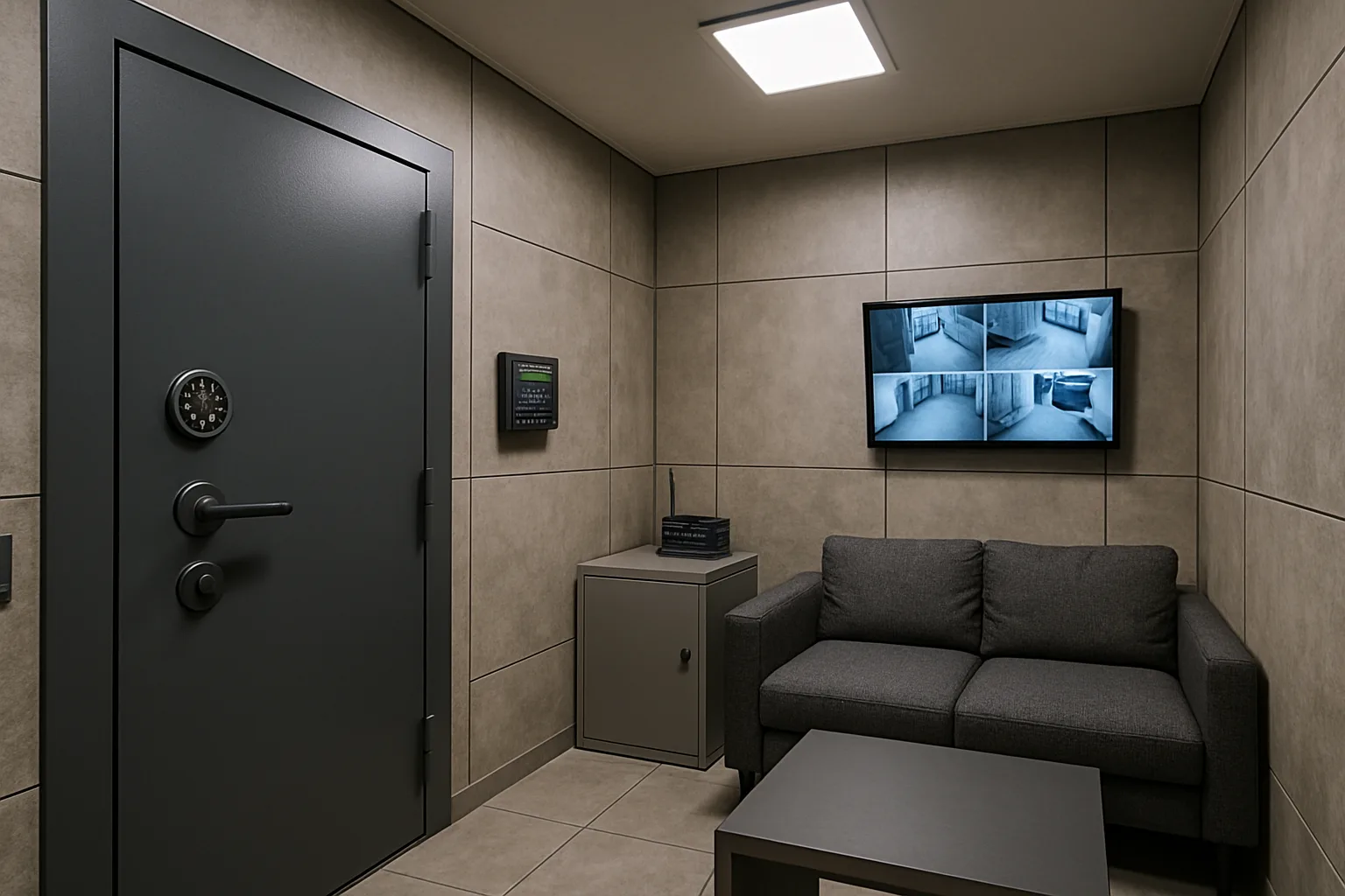 Visual representation of a safe room design.