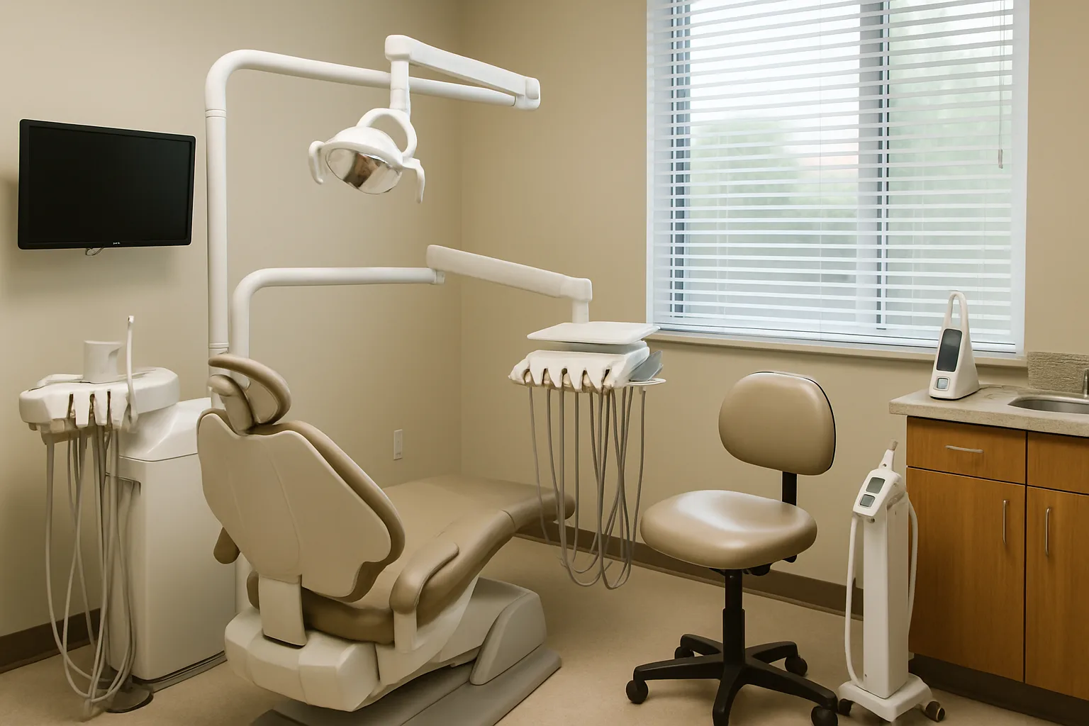 A dental professional discussing periodontal care with a patient.