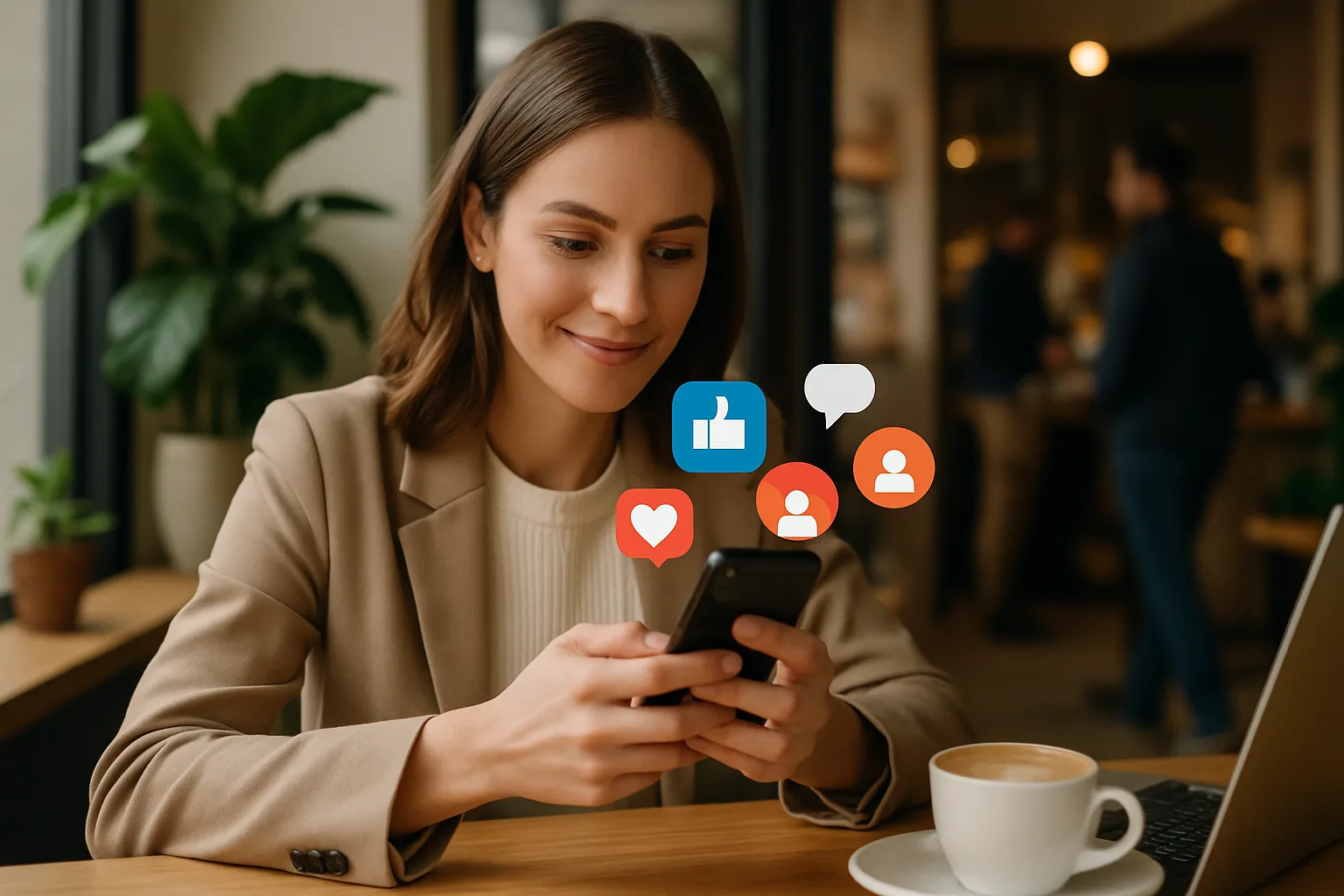 An infographic illustrating the steps to convert online presence into real customers.