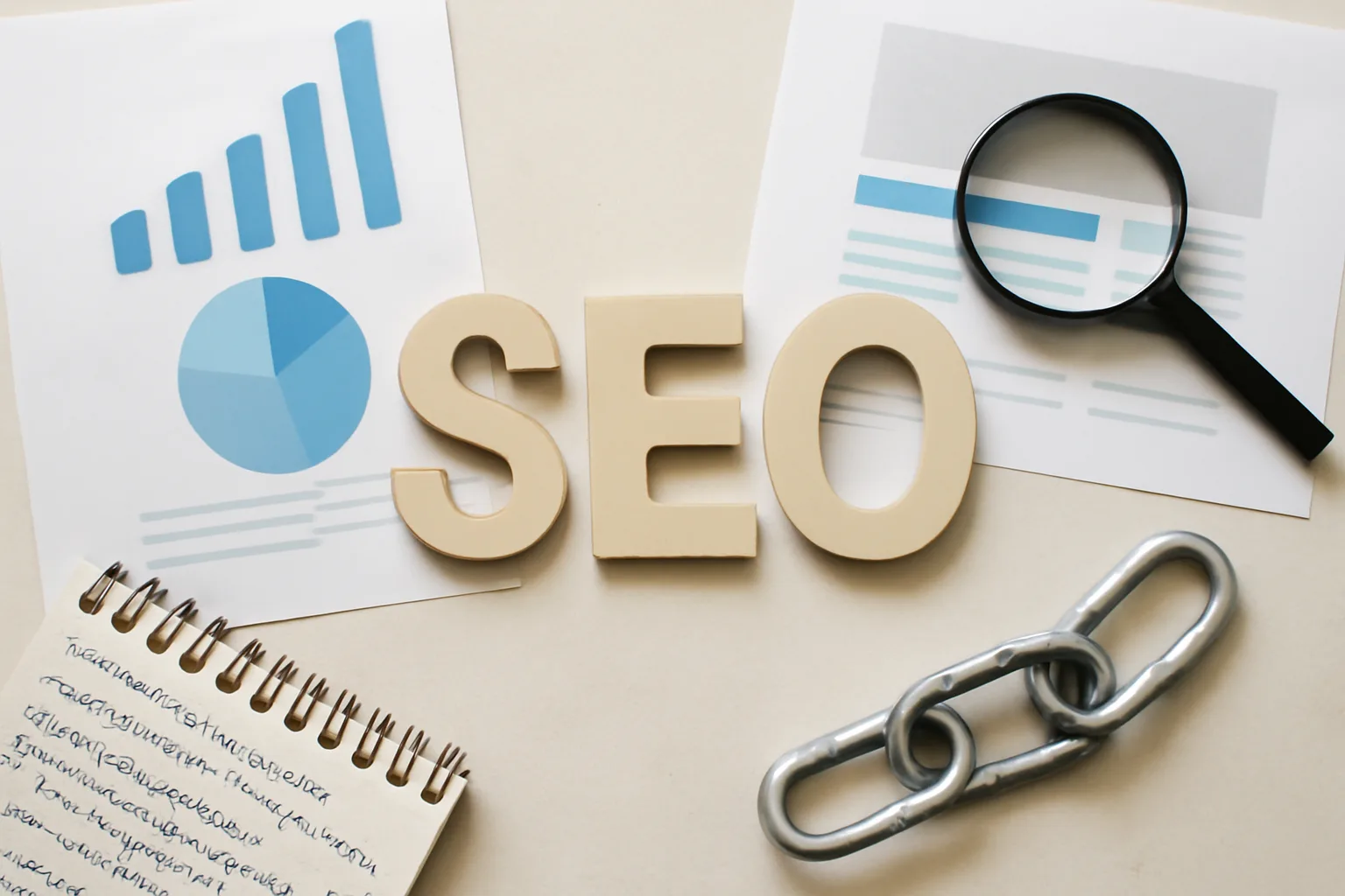 An infographic illustrating SEO steps.