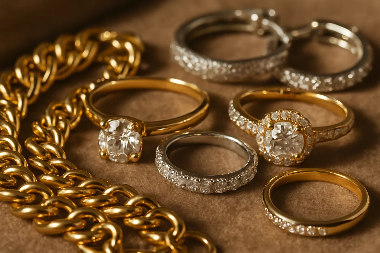 A professional examining jewelry with a magnifying glass, emphasizing the importance of evaluating jewelry before selling.