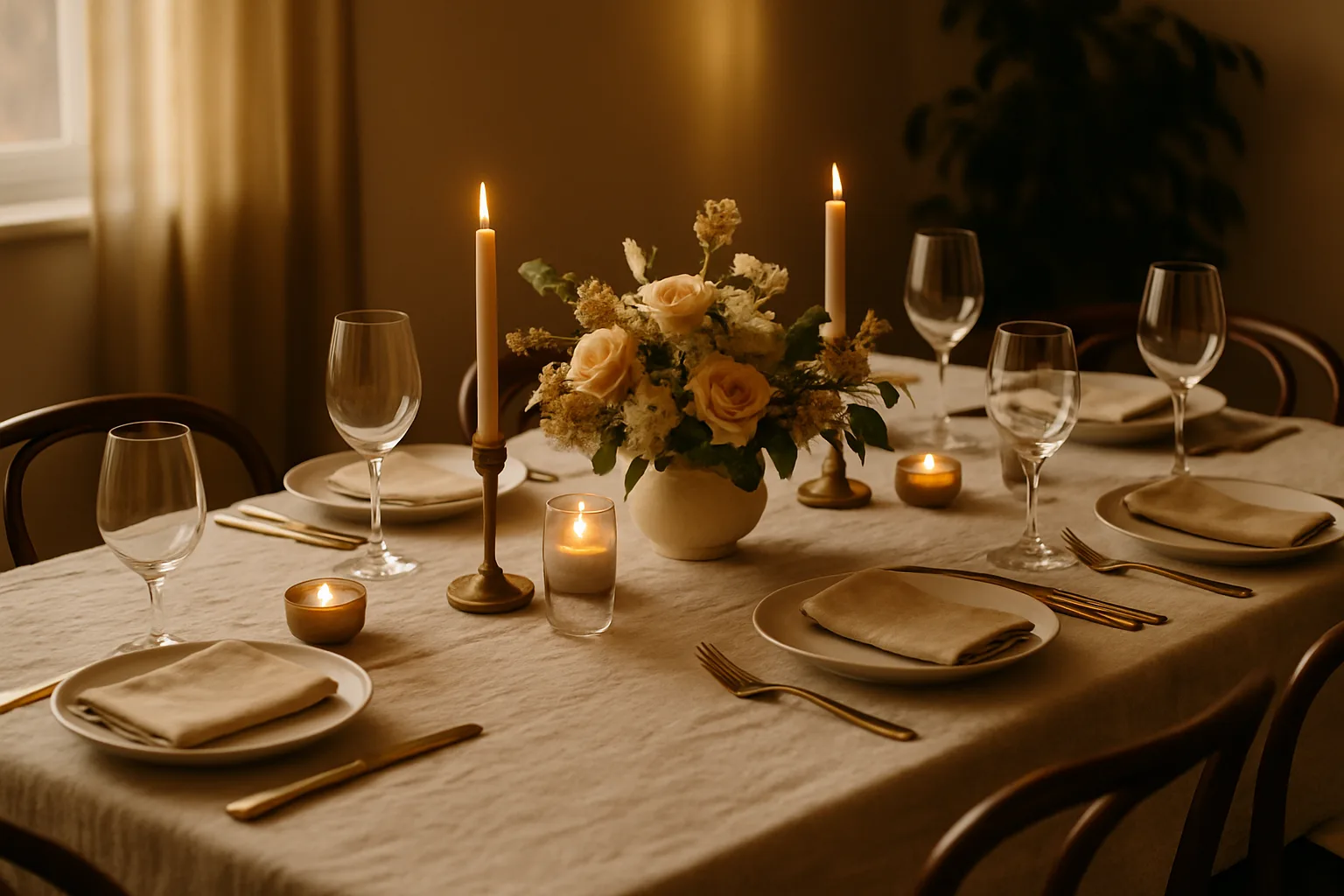 A well-organized event space for hosting guests.