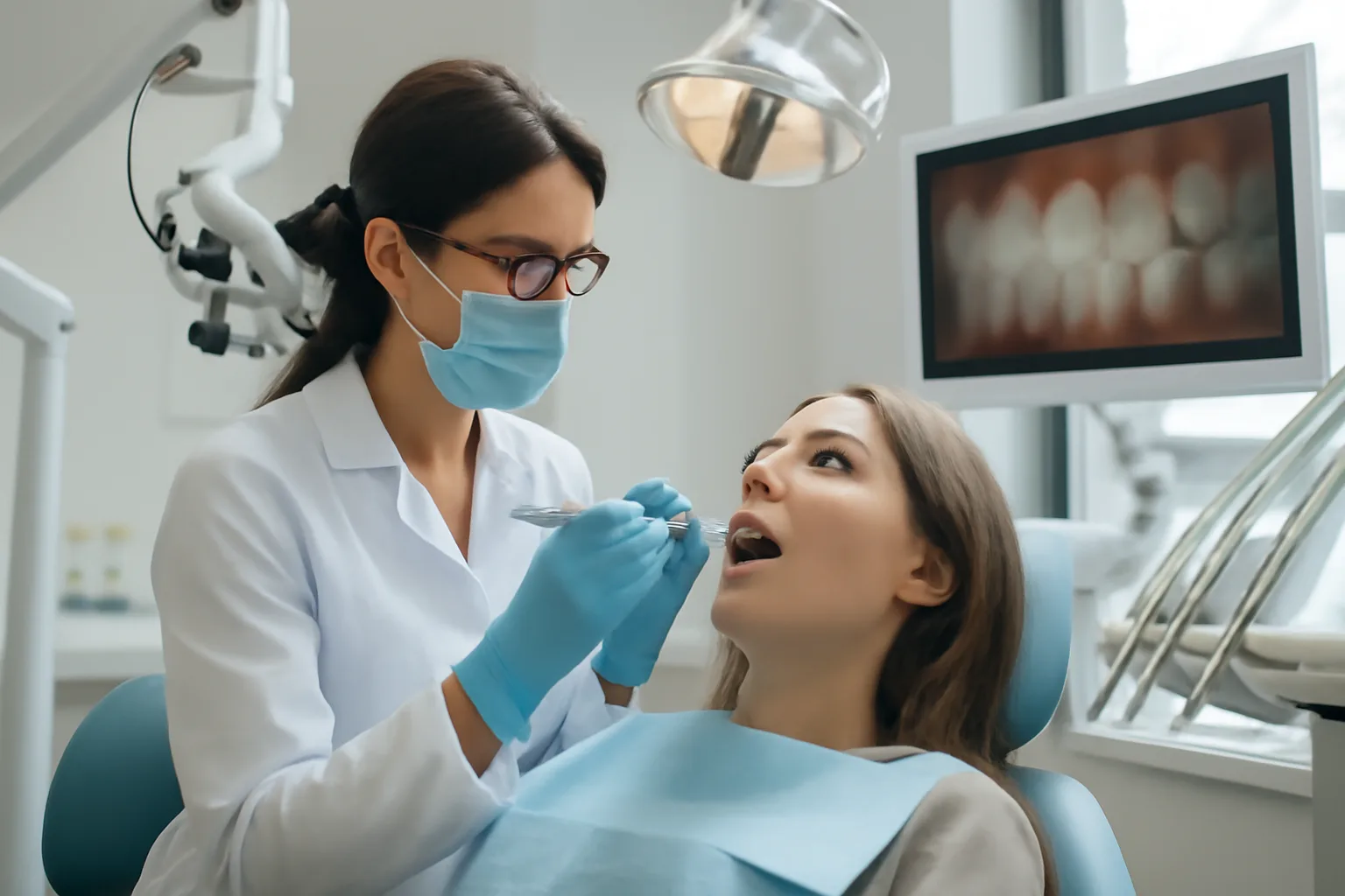 A modern dental clinic interior.