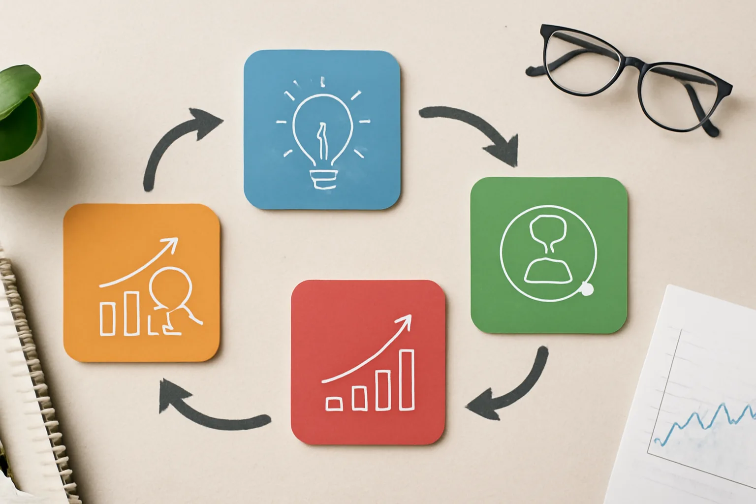 Business opportunities identification infographic.