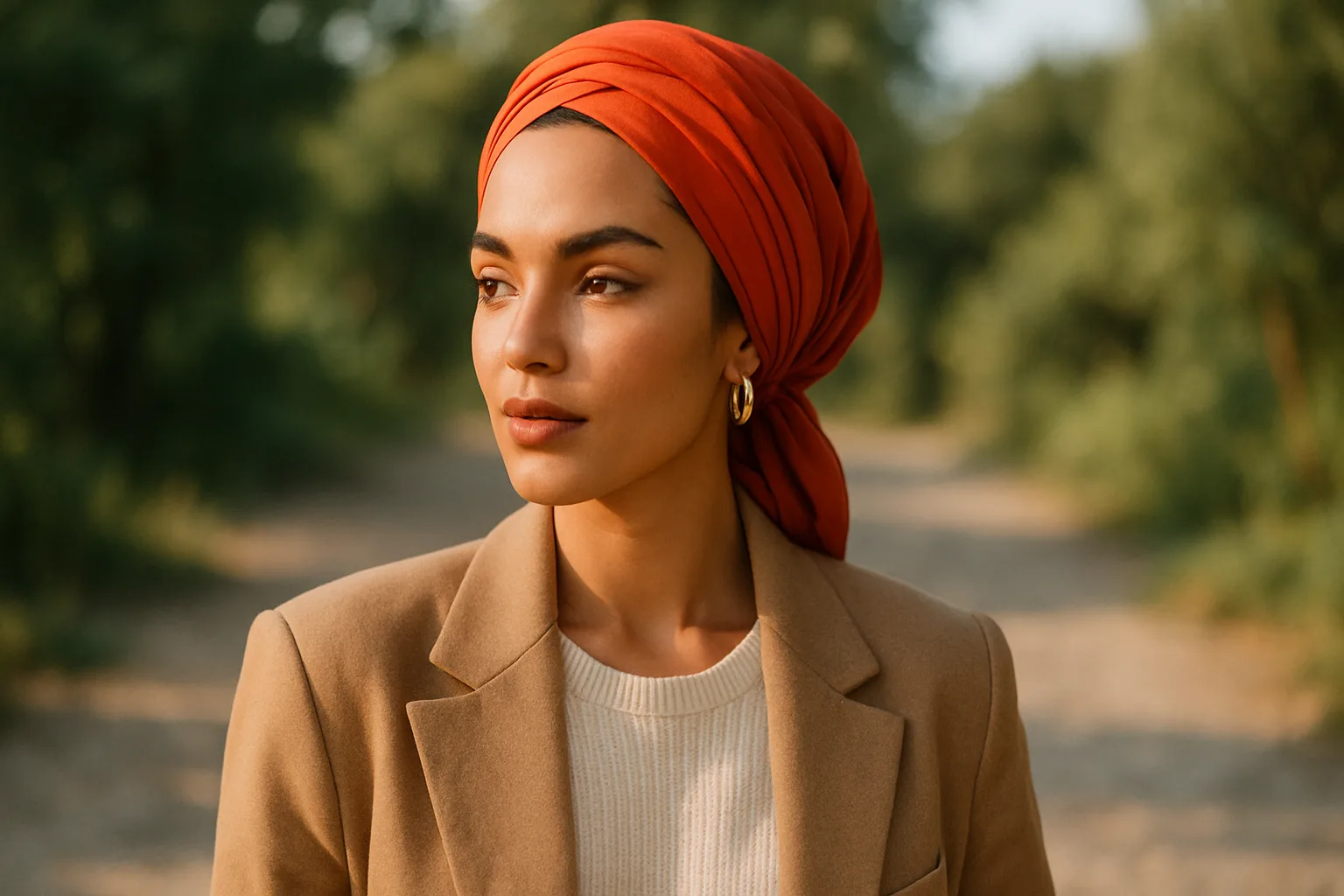 A collection of colorful headscarves arranged beautifully.