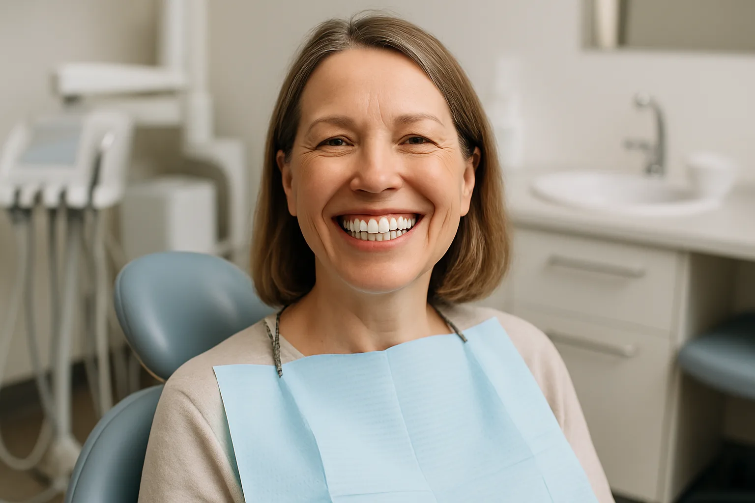 Dental implant procedure in progress.