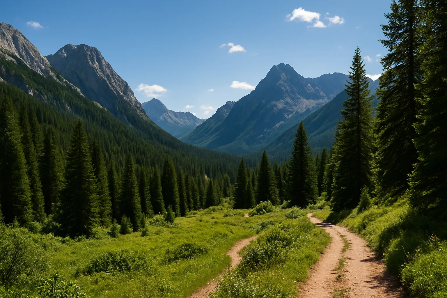 A group of hikers on a beautiful nature trail.